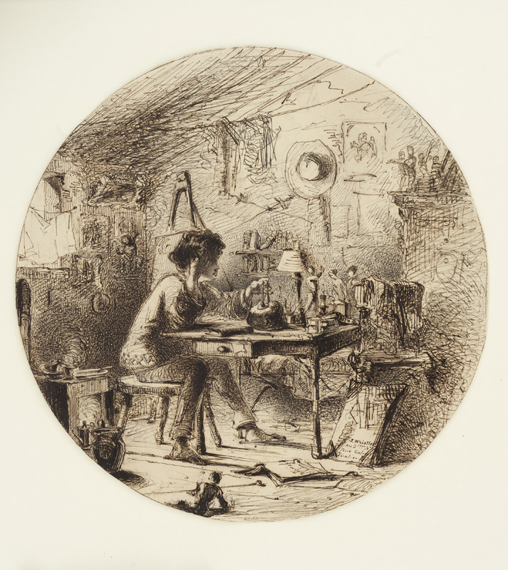 An Artist in His Studio, Seated before a Table