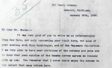 Charles Lang Freer to Charles Morse January 28, 1905