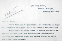 Charles Lang Freer to Charles Morse February 8, 1905