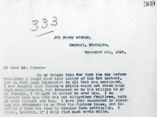 Charles Lang Freer to Charles Morse, December 9, 1905