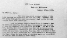 Charles Lang Freer to Charles Morse, October 17, 1905