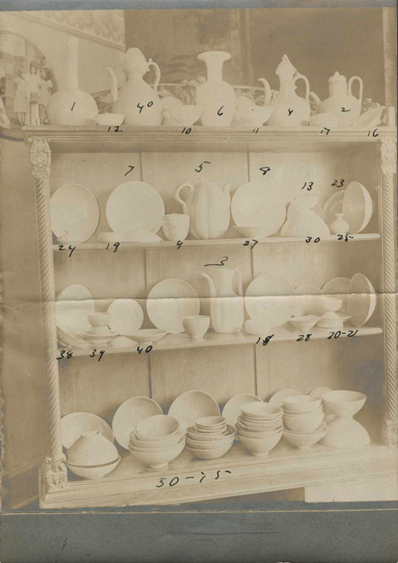 Photograph of the Horace N. Collection of Korean and Chinese ceramics, no date