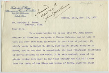 Frederick J. Flagg to Charles Lang Freer, March 13, 1907