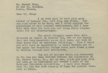 Marcel Bing to Charles Lang Freer, February 2, 1916